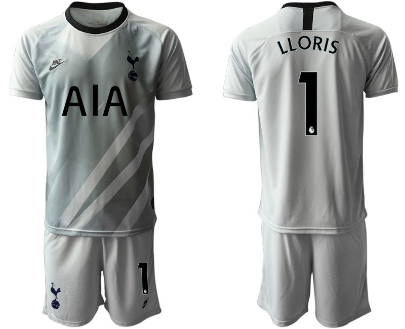 Men 2019-2020 club Tottenham Hotspur gray goalkeeper #1 Soccer Jerseys->tottenham jersey->Soccer Club Jersey